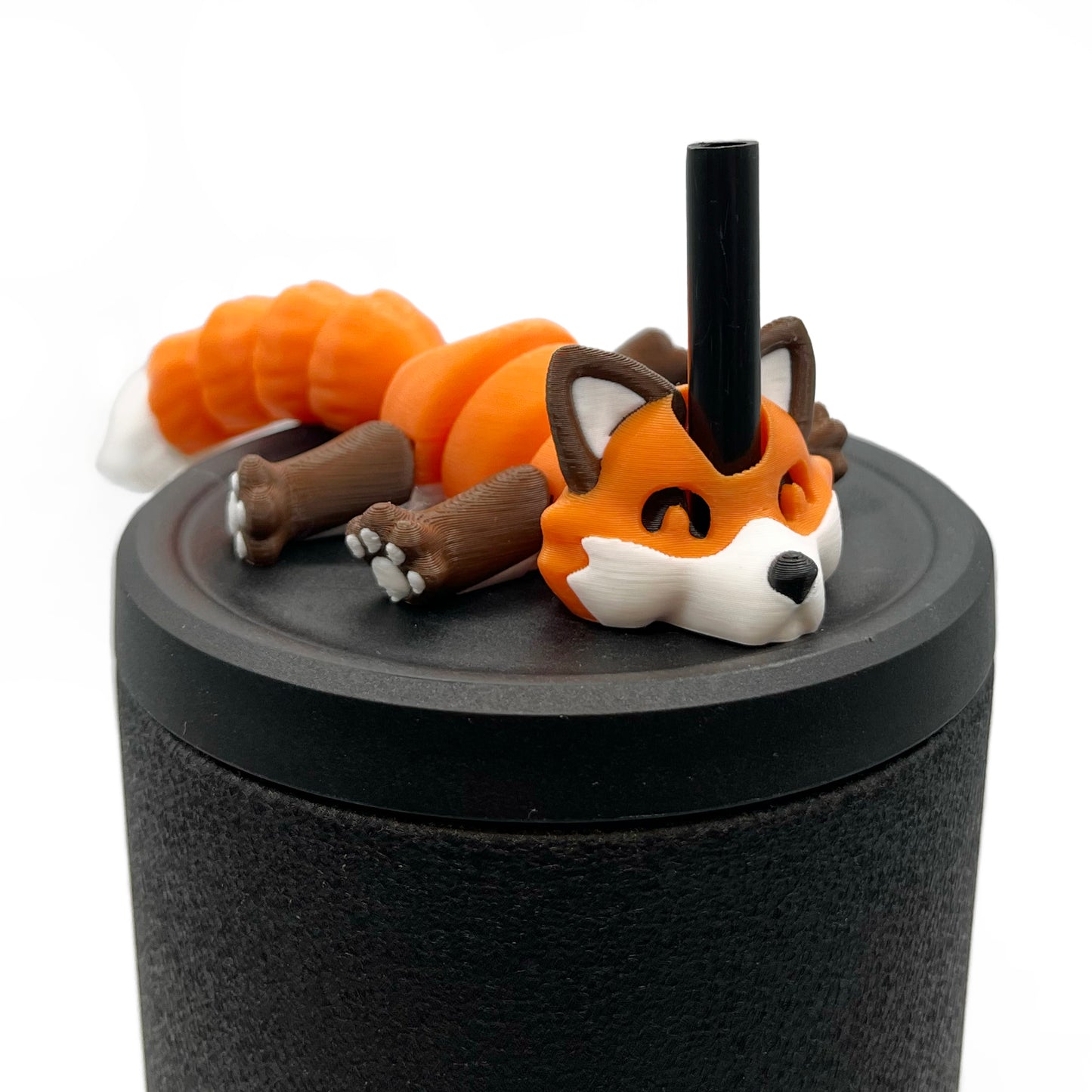 Sip Sidekicks - Articulating 3D Printed Animal Figurines – Pocket-Sized Drinkware Collectibles – Adorable 3D Printed Straw Buddy for Tumbler Cups | Collectible Cup Charm