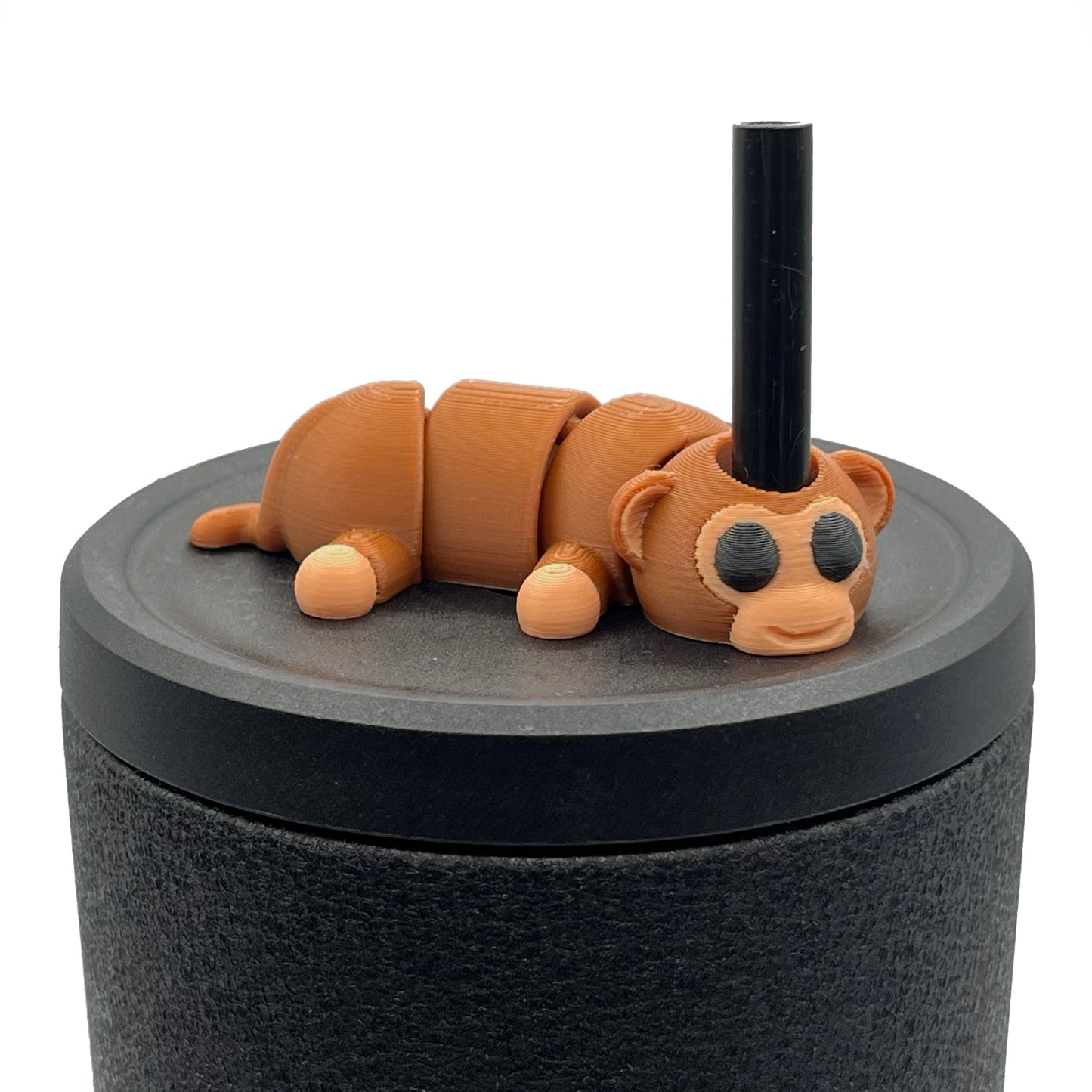 Sip Sidekicks - Articulating 3D Printed Animal Figurines – Pocket-Sized Drinkware Collectibles – Adorable 3D Printed Straw Buddy for Tumbler Cups | Collectible Cup Charm