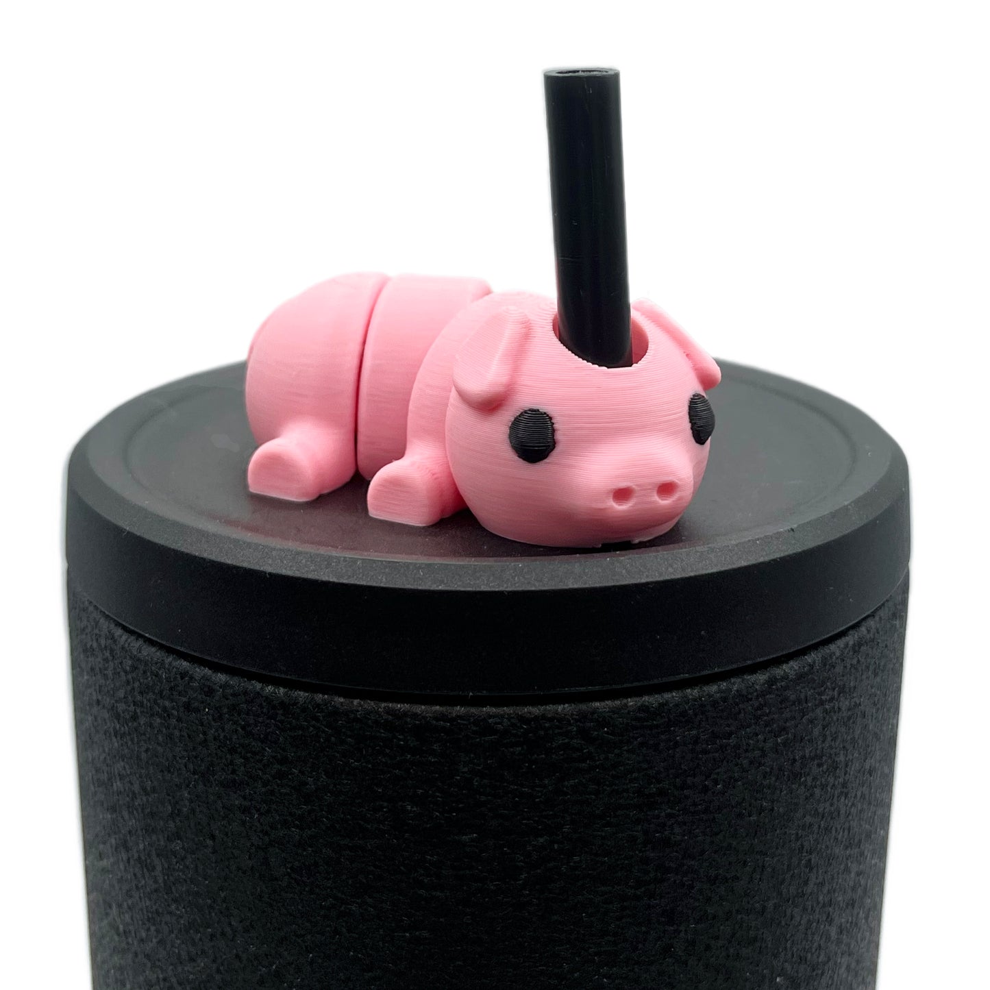 Sip Sidekicks - Articulating 3D Printed Animal Figurines – Pocket-Sized Drinkware Collectibles – Adorable 3D Printed Straw Buddy for Tumbler Cups | Collectible Cup Charm