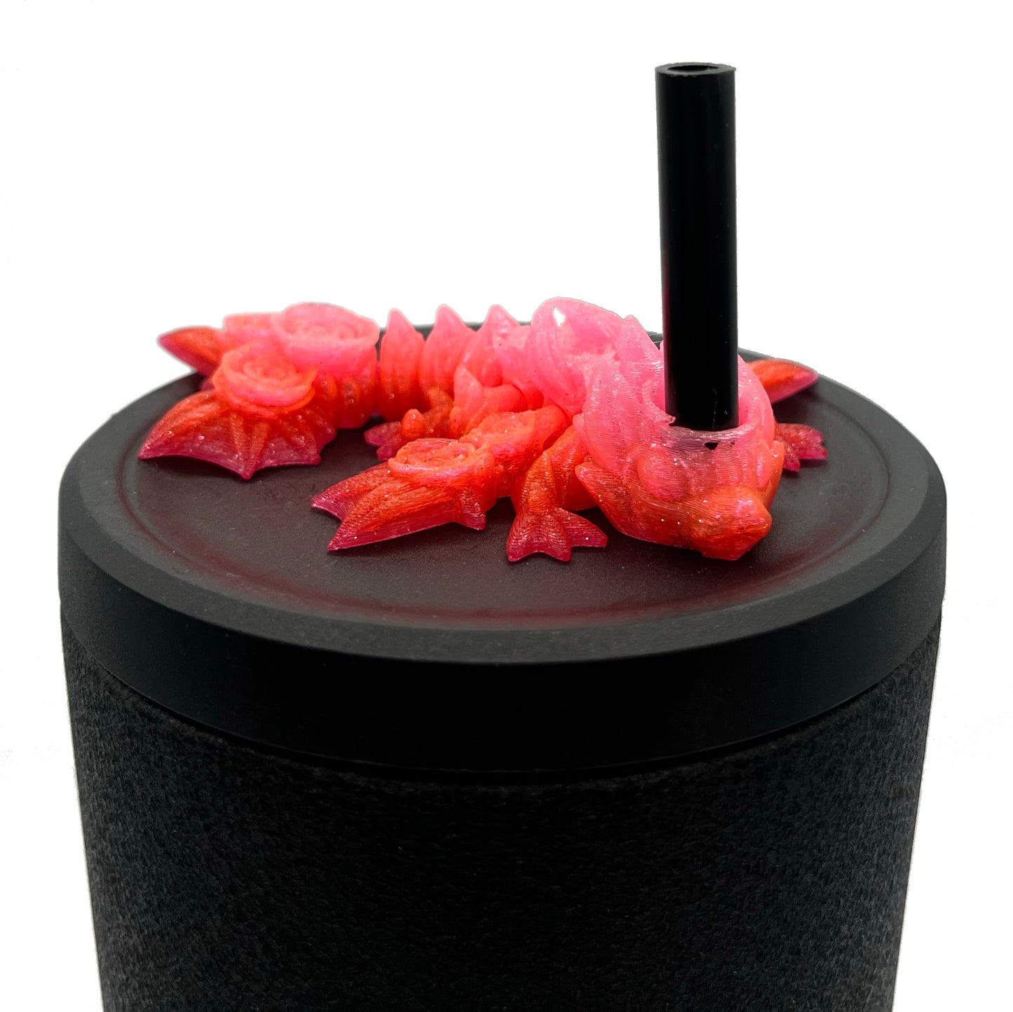 Baby Dragon Sip Sidekicks – 3D Printed Straw Buddy Accessories | Fantasy Dragon Drink Charms