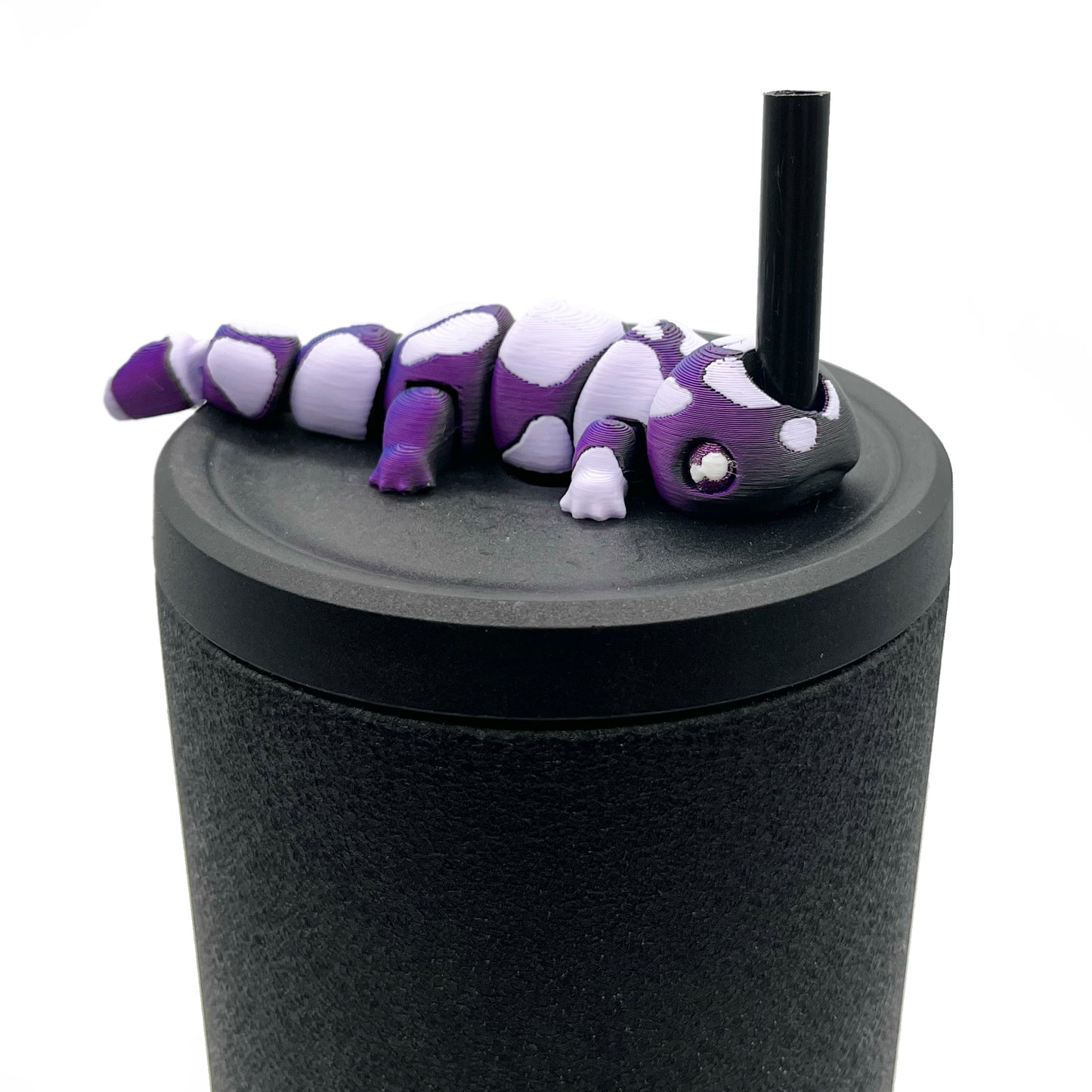 Sip Sidekicks - Articulating 3D Printed Animal Figurines – Pocket-Sized Drinkware Collectibles – Adorable 3D Printed Straw Buddy for Tumbler Cups | Collectible Cup Charm