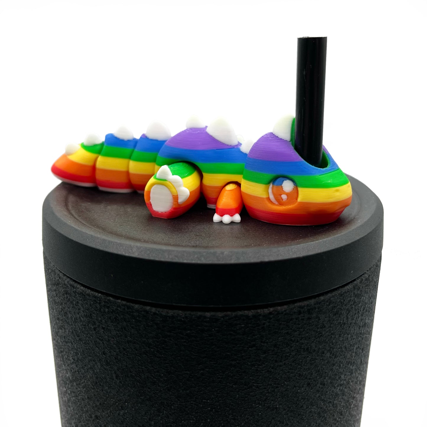 Sip Sidekicks - Articulating 3D Printed Animal Figurines – Pocket-Sized Drinkware Collectibles – Adorable 3D Printed Straw Buddy for Tumbler Cups | Collectible Cup Charm