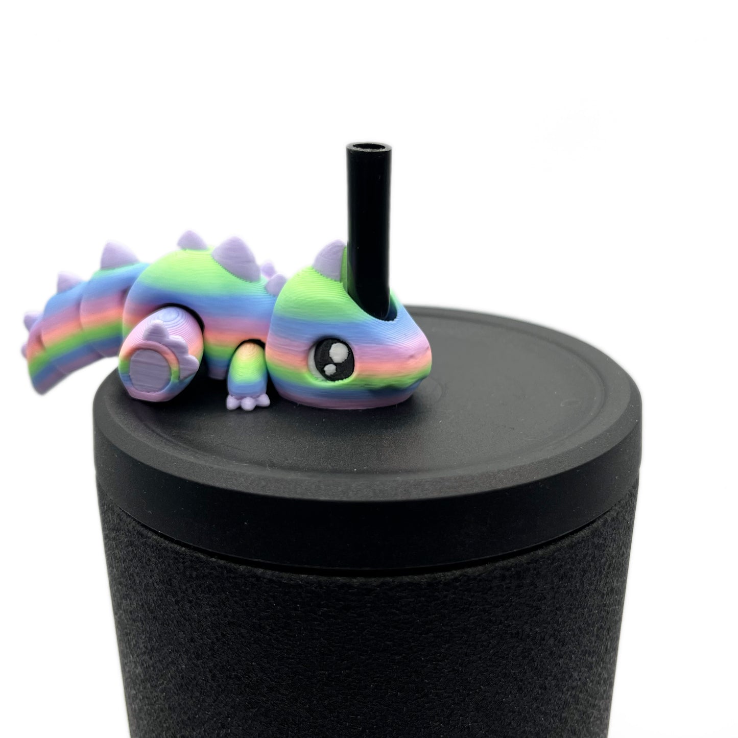 Sip Sidekicks - Articulating 3D Printed Animal Figurines – Pocket-Sized Drinkware Collectibles – Adorable 3D Printed Straw Buddy for Tumbler Cups | Collectible Cup Charm