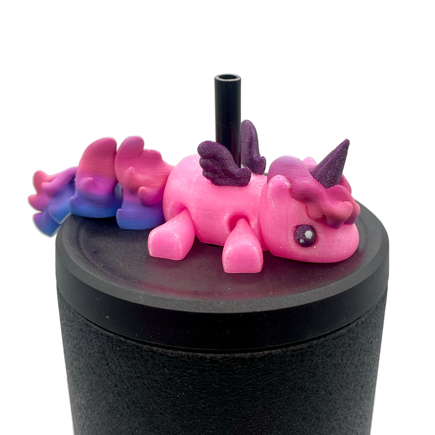 Sip Sidekicks - Articulating 3D Printed Animal Figurines – Pocket-Sized Drinkware Collectibles – Adorable 3D Printed Straw Buddy for Tumbler Cups | Collectible Cup Charm