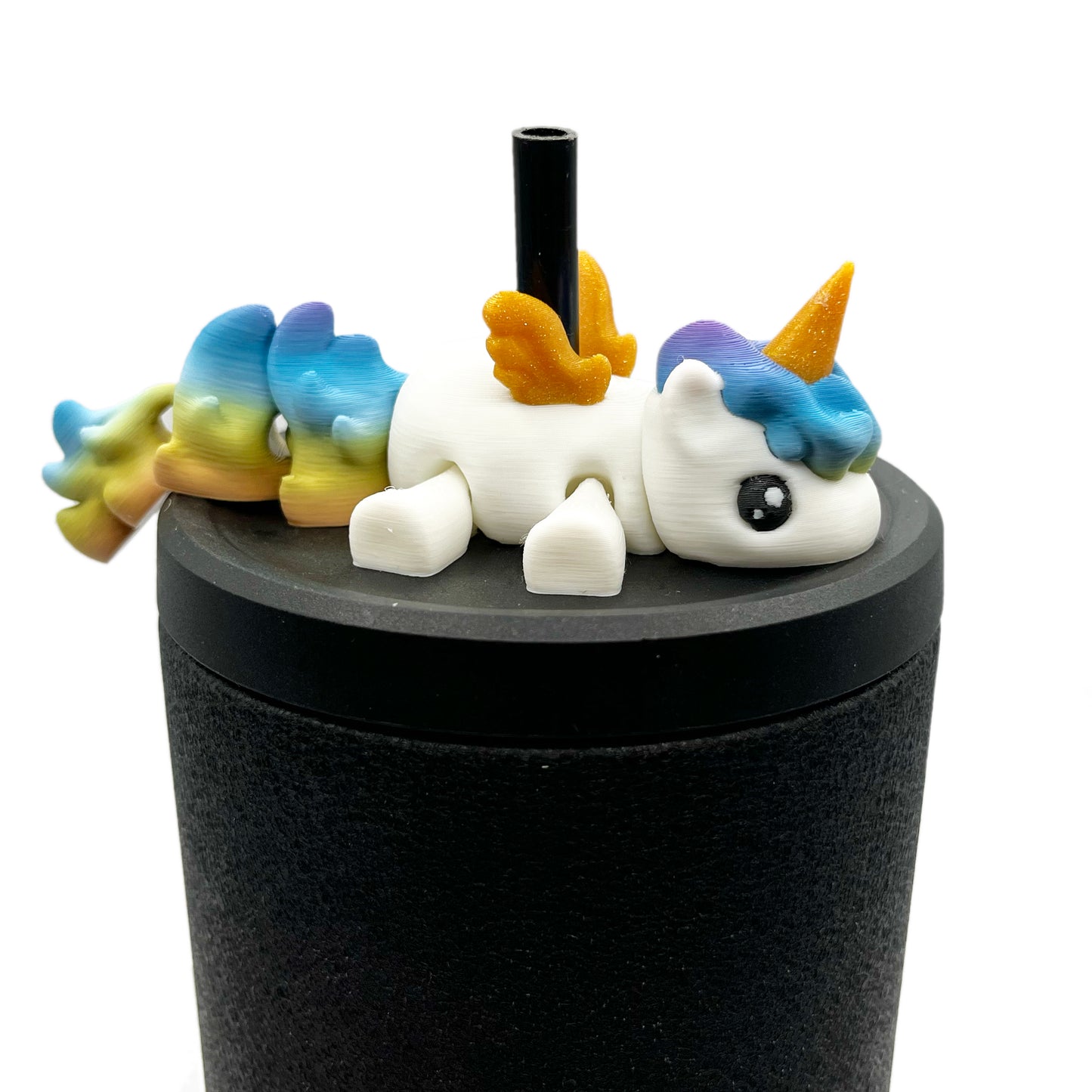 Sip Sidekicks - Articulating 3D Printed Animal Figurines – Pocket-Sized Drinkware Collectibles – Adorable 3D Printed Straw Buddy for Tumbler Cups | Collectible Cup Charm