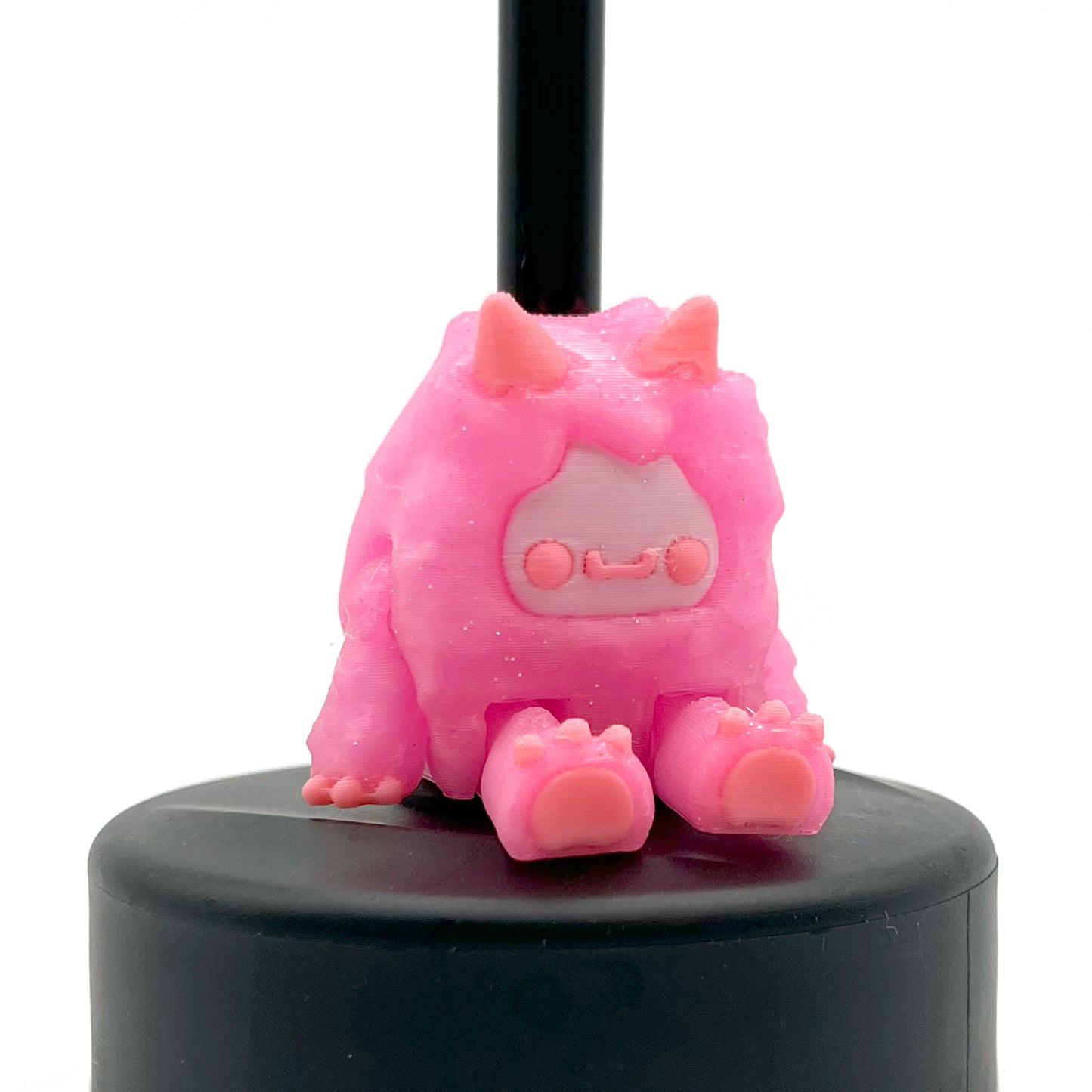 SIP SIDEKICKS - Flurryfoot & Bigfoot - Articulating 3D Printed Animal Figurines  – Adorable 3D Printed Straw Buddy for Tumbler Cups | Collectible Cup Charm