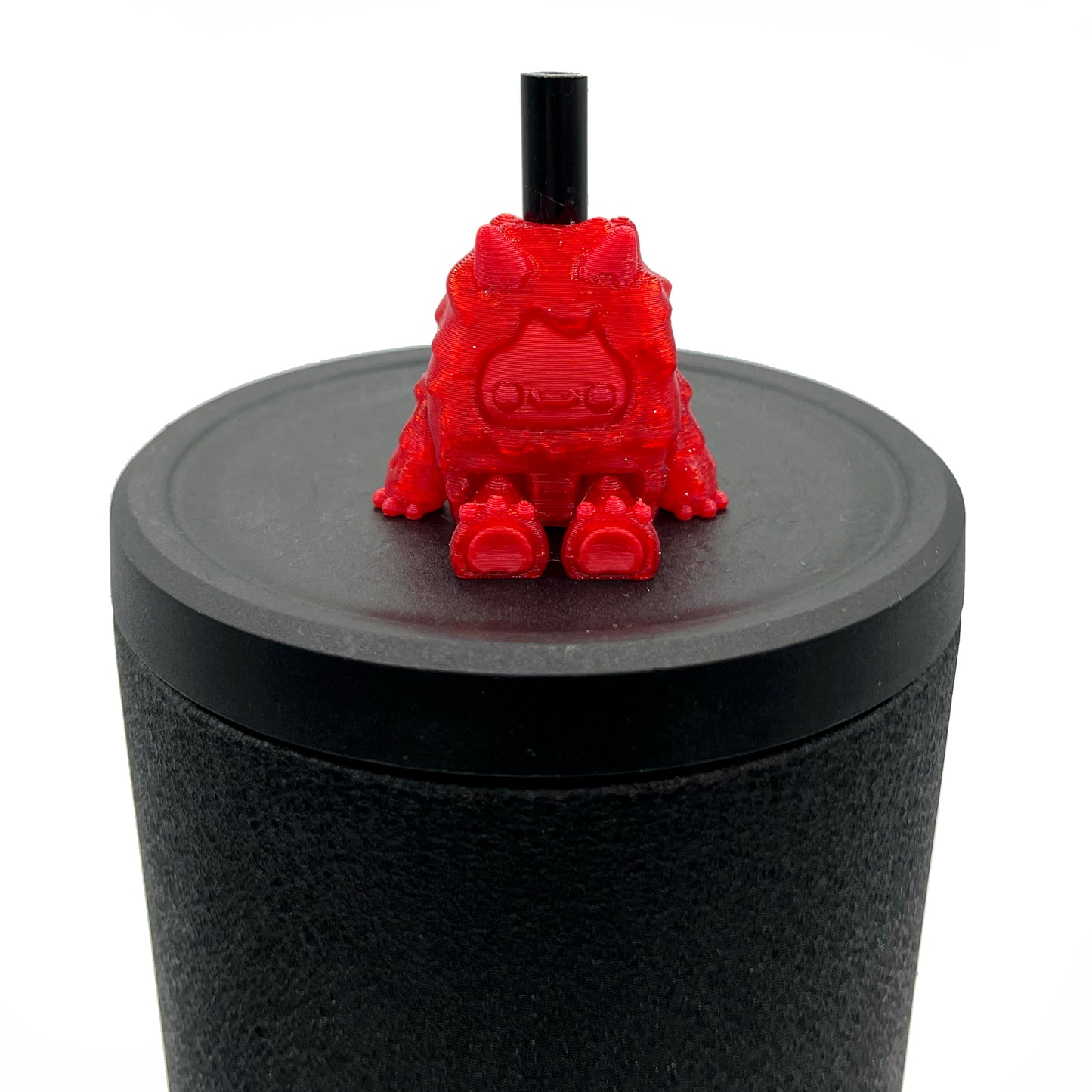 SIP SIDEKICKS - Flurryfoot & Bigfoot - Articulating 3D Printed Animal Figurines  – Adorable 3D Printed Straw Buddy for Tumbler Cups | Collectible Cup Charm