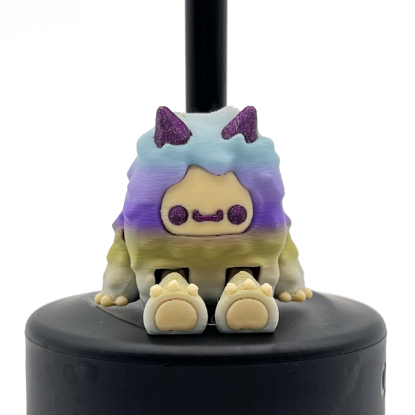 SIP SIDEKICKS - Flurryfoot & Bigfoot - Articulating 3D Printed Animal Figurines  – Adorable 3D Printed Straw Buddy for Tumbler Cups | Collectible Cup Charm