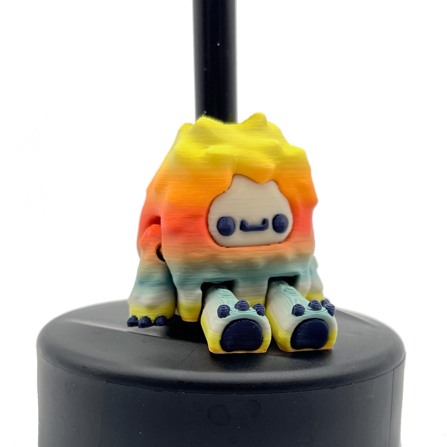 SIP SIDEKICKS - Flurryfoot & Bigfoot - Articulating 3D Printed Animal Figurines  – Adorable 3D Printed Straw Buddy for Tumbler Cups | Collectible Cup Charm