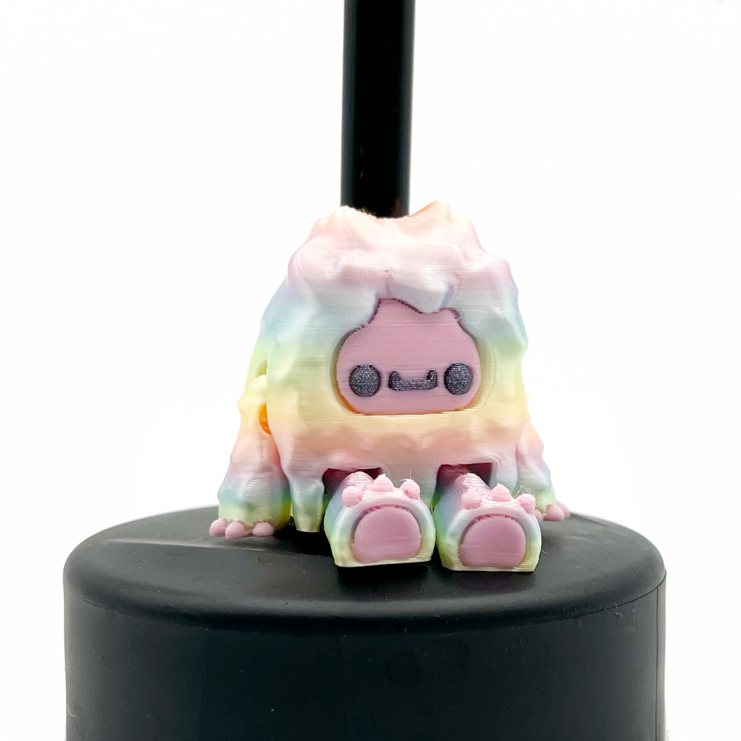 SIP SIDEKICKS - Flurryfoot & Bigfoot - Articulating 3D Printed Animal Figurines  – Adorable 3D Printed Straw Buddy for Tumbler Cups | Collectible Cup Charm