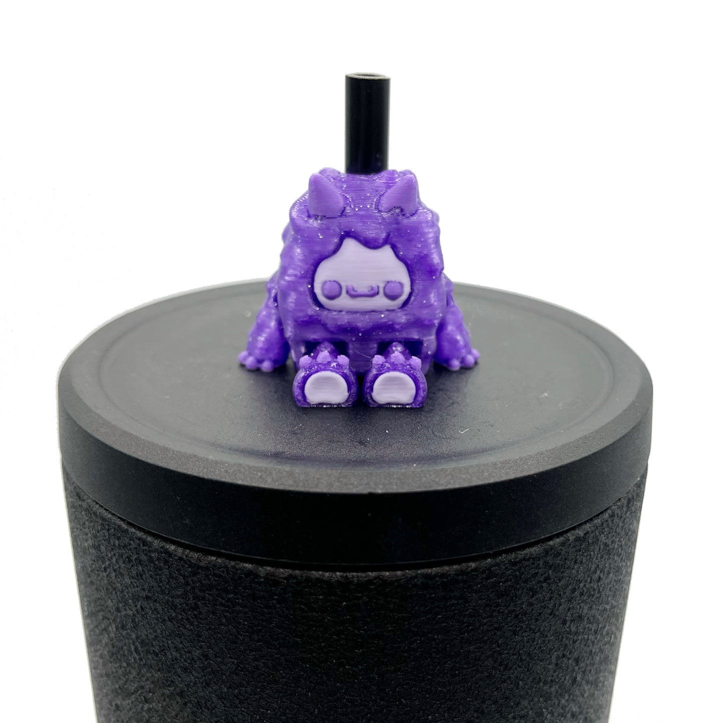 SIP SIDEKICKS - Flurryfoot & Bigfoot - Articulating 3D Printed Animal Figurines  – Adorable 3D Printed Straw Buddy for Tumbler Cups | Collectible Cup Charm