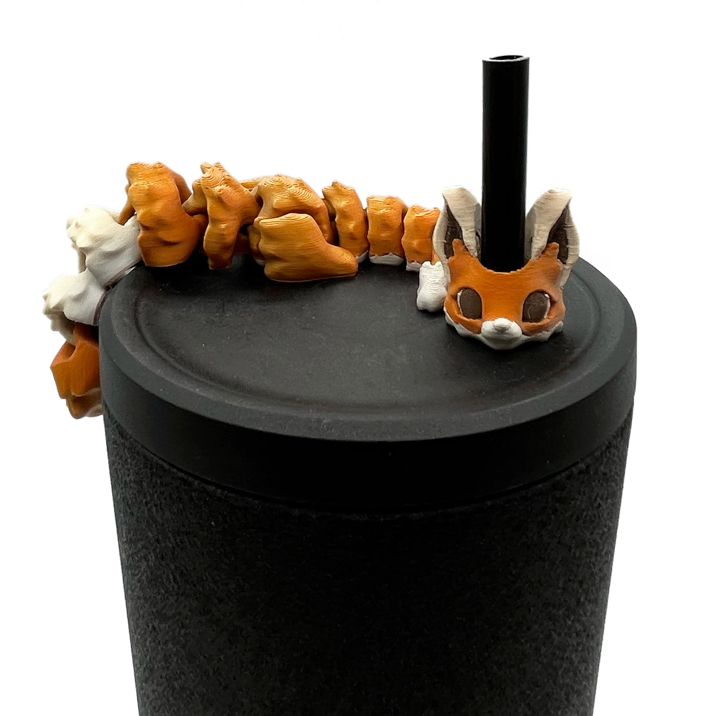 Sip Sidekicks - Articulating 3D Printed Animal Figurines – Pocket-Sized Drinkware Collectibles – Adorable 3D Printed Straw Buddy for Tumbler Cups | Collectible Cup Charm