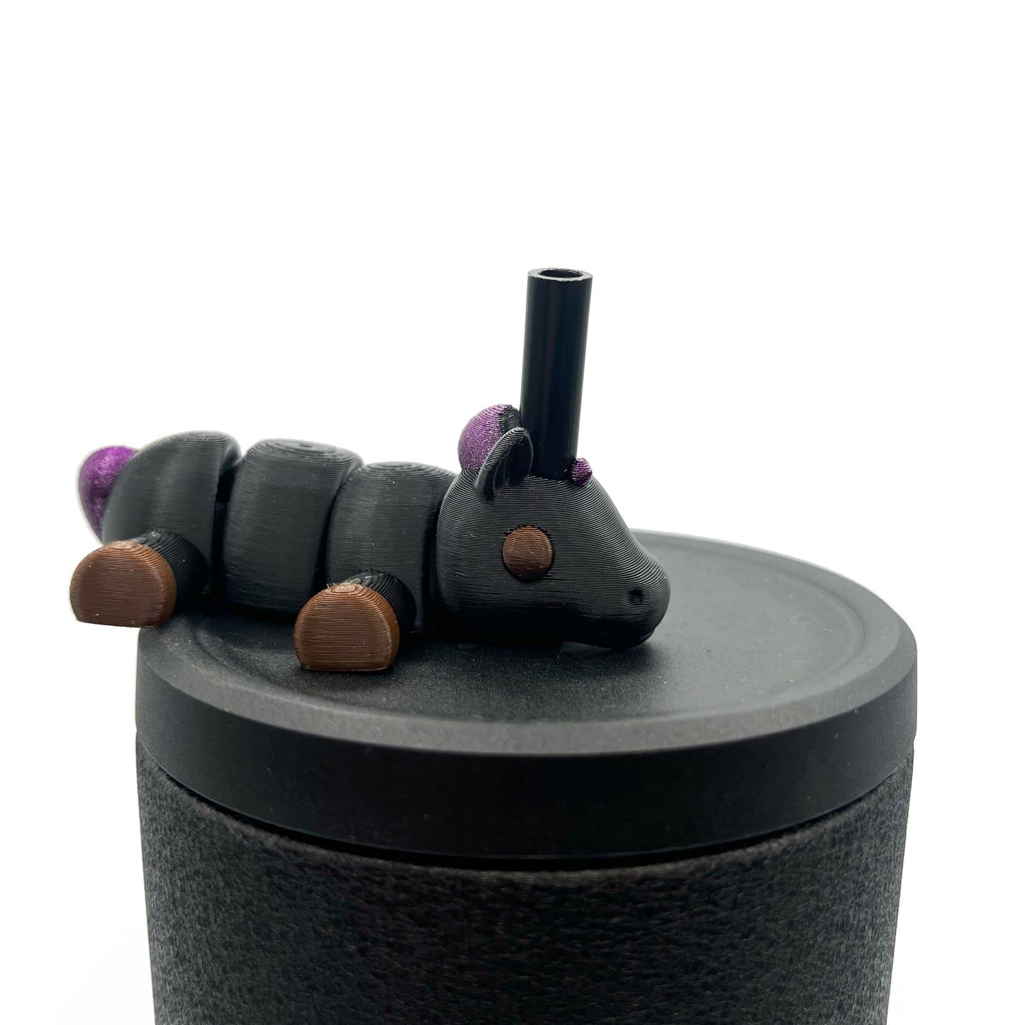 Sip Sidekicks - Articulating 3D Printed Animal Figurines – Pocket-Sized Drinkware Collectibles – Adorable 3D Printed Straw Buddy for Tumbler Cups | Collectible Cup Charm