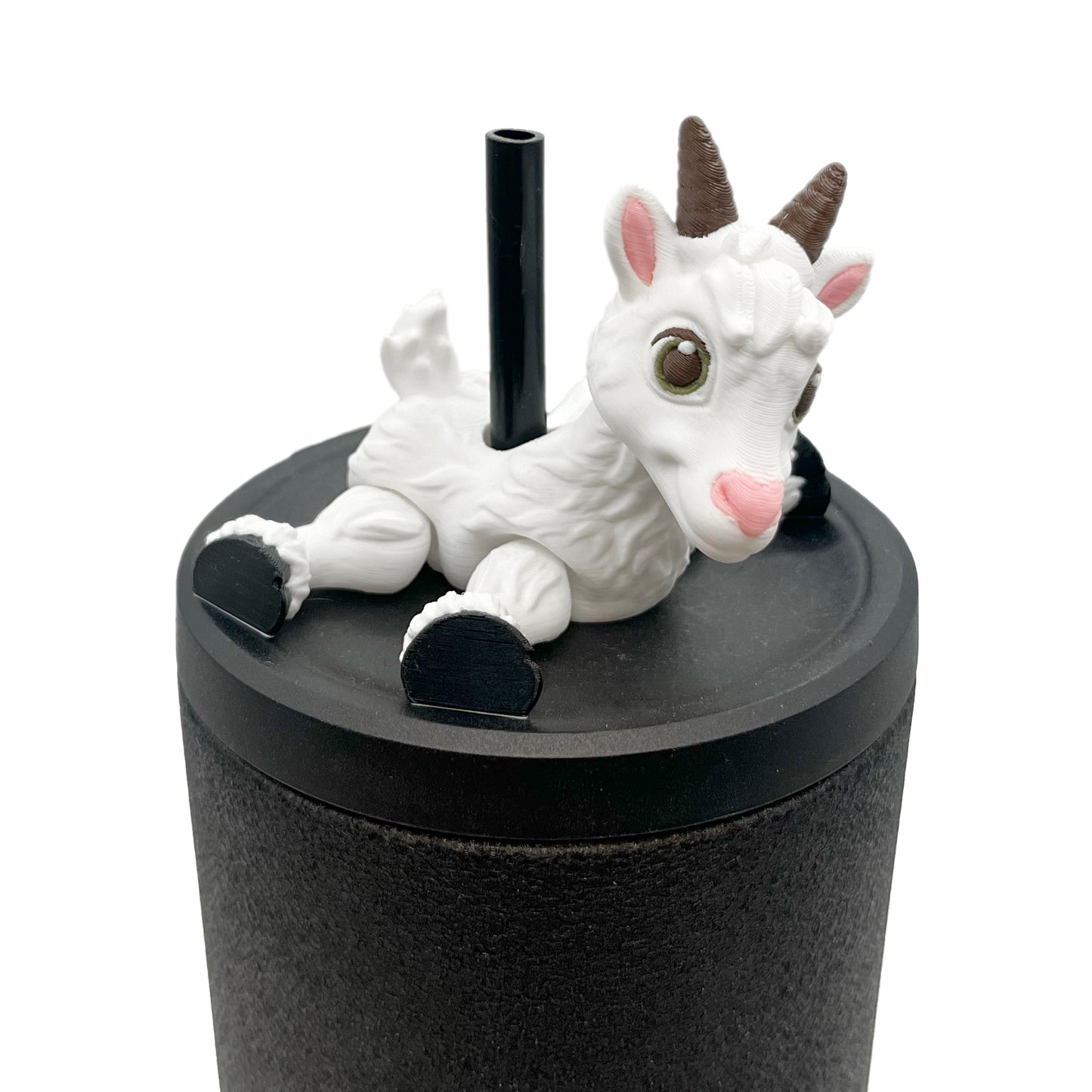 Sip Sidekicks - Articulating 3D Printed Animal Figurines – Pocket-Sized Drinkware Collectibles – Adorable 3D Printed Straw Buddy for Tumbler Cups | Collectible Cup Charm