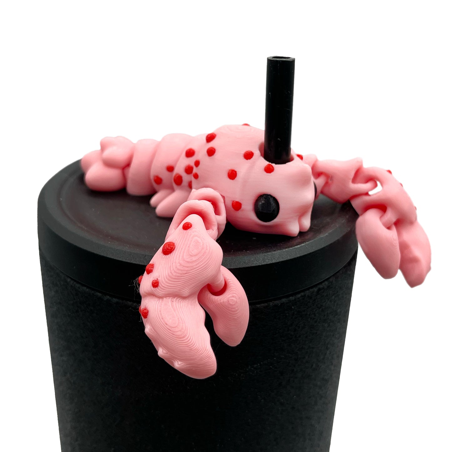 Sip Sidekicks - Articulating 3D Printed Animal Figurines – Pocket-Sized Drinkware Collectibles – Adorable 3D Printed Straw Buddy for Tumbler Cups | Collectible Cup Charm