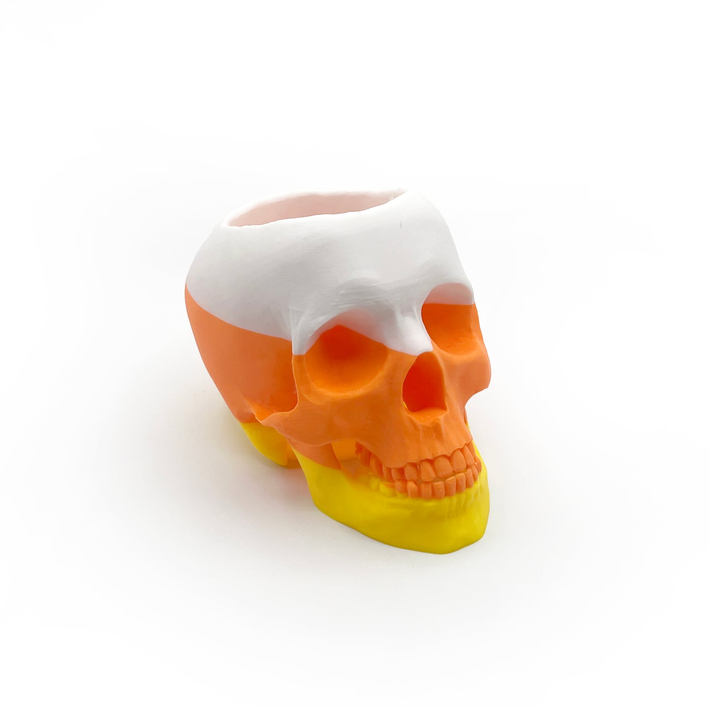 3D Printed Skull Pen Holder – Bookish Decor for Desk or Vanity | Fantasy-Inspired Organizer