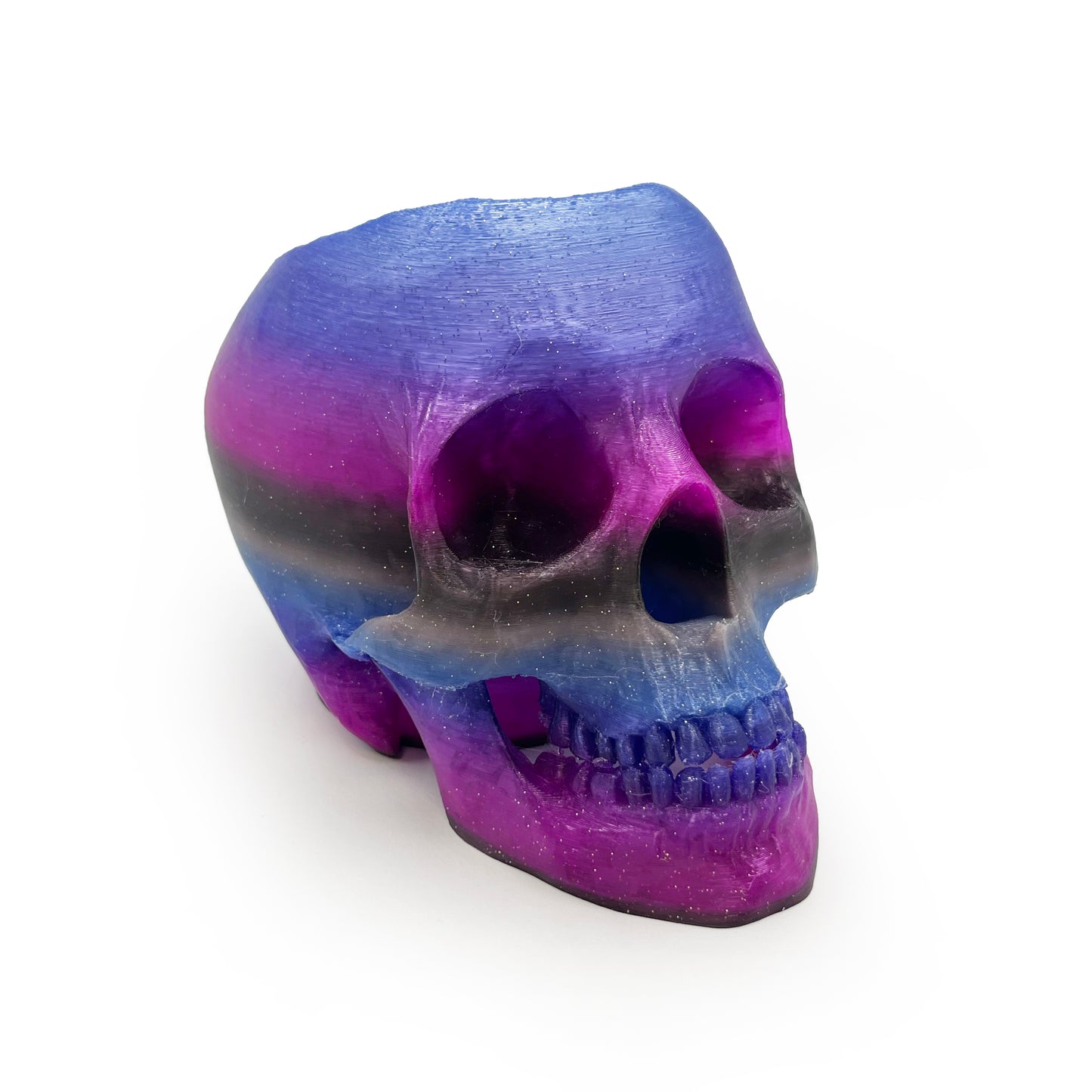 3D Printed Skull Pen Holder – Bookish Decor for Desk or Vanity | Fantasy-Inspired Organizer
