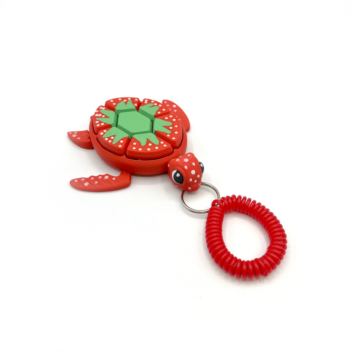 Turtle Fruit Fidget Clicker Keychain Sensory Toy - Autism, ADHD, Stress, Anxiety Relief