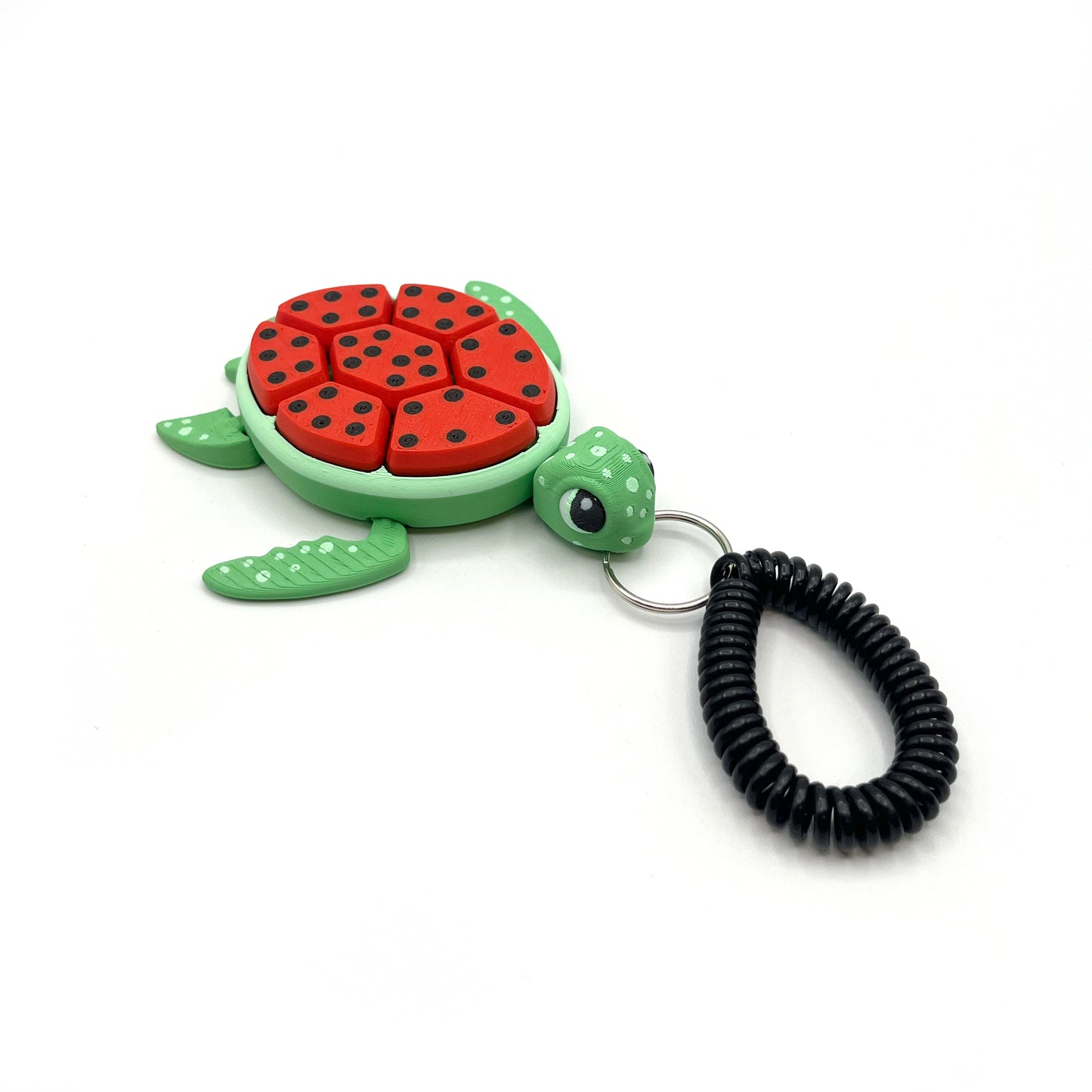 Turtle Fruit Fidget Clicker Keychain Sensory Toy - Autism, ADHD, Stress, Anxiety Relief